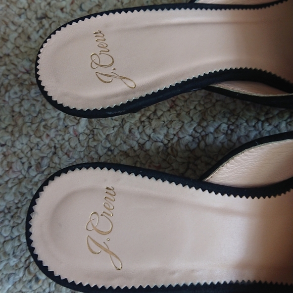 J.Crew pointy toe black suede leather mules size 6 - Picture 12 of 14